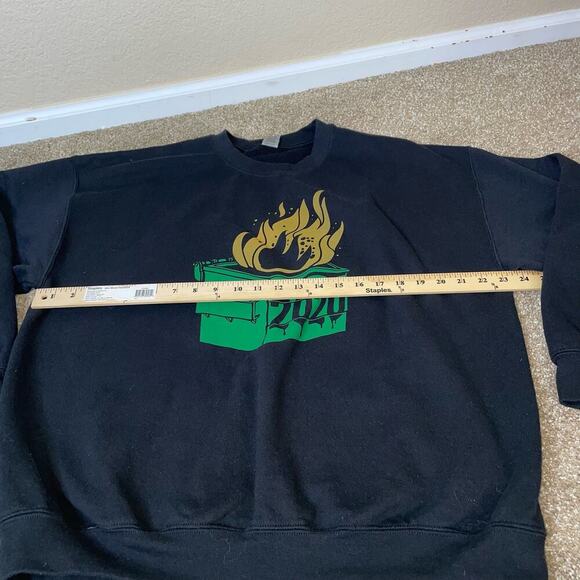 2020 Dumpster Fire Funny Trash Can Garbage Fire Worst Year hoodie sweatshirt XL - Picture 6 of 7